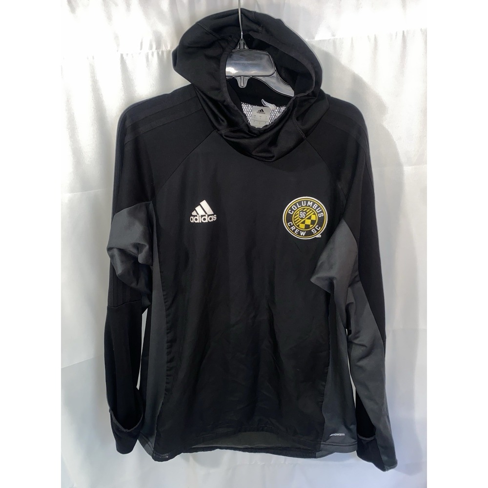 Adidas Columbus Crew MLS Soccer Hooded Pullover Jacket Mens Large